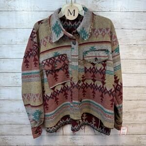 La Miel Earthy Toned Patterned Jacket
